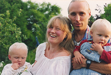 Attachment parenting principles and benefits - Arran, Mary-Clare, Andrew and Fingal (left to right)